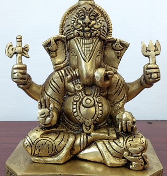 used Brass Ganesha Statue