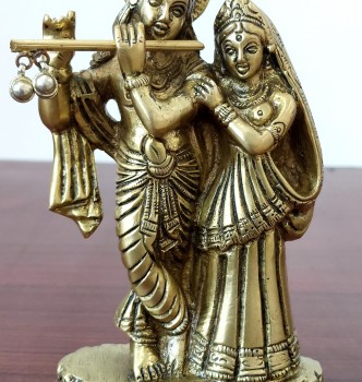 used Brass Radha Krishna
